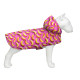 Дощовик-накидка з капюшоном для собак WAUDOG Clothes, малюнок "Банани на рожевому", S, А 32-35 см, B 41-52 см, С 26-33 см
