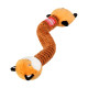 Іграшка для собак WAUDOG Fun Crunchy Лисиця, бавовна, поліестер, пластик, поролон, 37 см