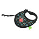 Повідець-рулетка для собак WAUDOG R-leash з контейнером для пакетів, малюнок "Луска", світловідбивна стрічка, S, до 12 кг, 3 м