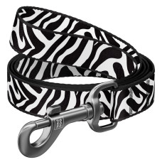 Повідець для собак нейлоновий WAUDOG Nylon, малюнок "Зебра", M, Ш 20 мм, Дов 300 см